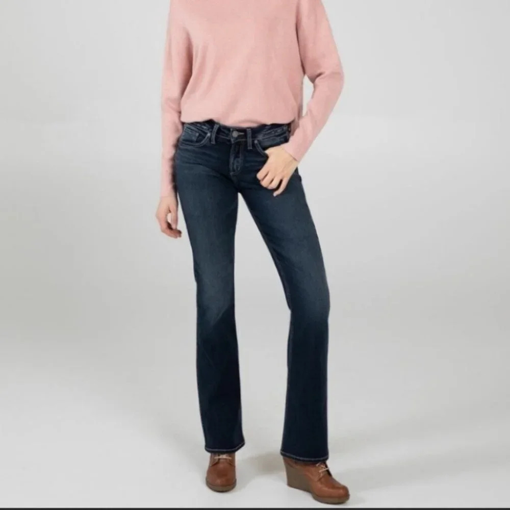 Silver Suki Mid Rise Slim Bootcut Jeans
